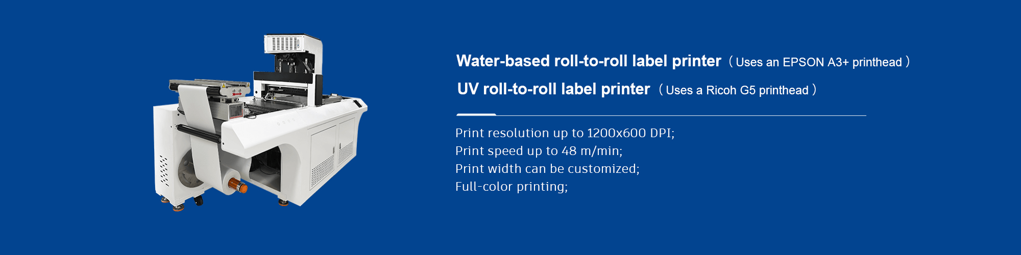 Roll to roll single pass printer
